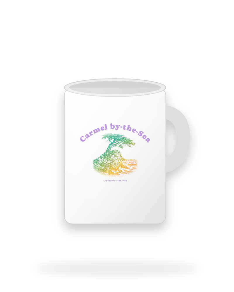 Carmel-by-the-Sea Lone Cypress Ceramic Mug 15oz
