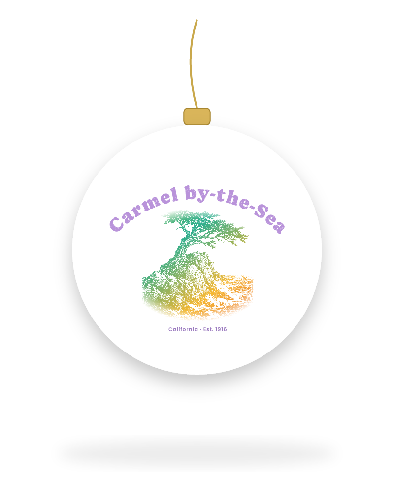 Carmel-by-the-Sea Lone Cypress Ceramic Ornament