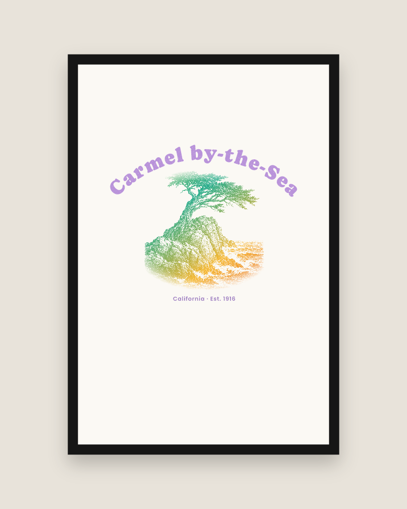 Carmel-by-the-Sea Lone Cypress Matte Poster