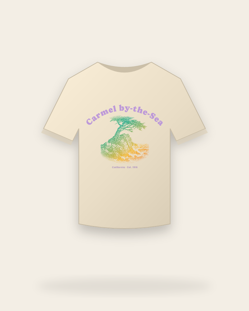 Carmel-by-the-Sea Lone Cypress Organic Cotton Tee