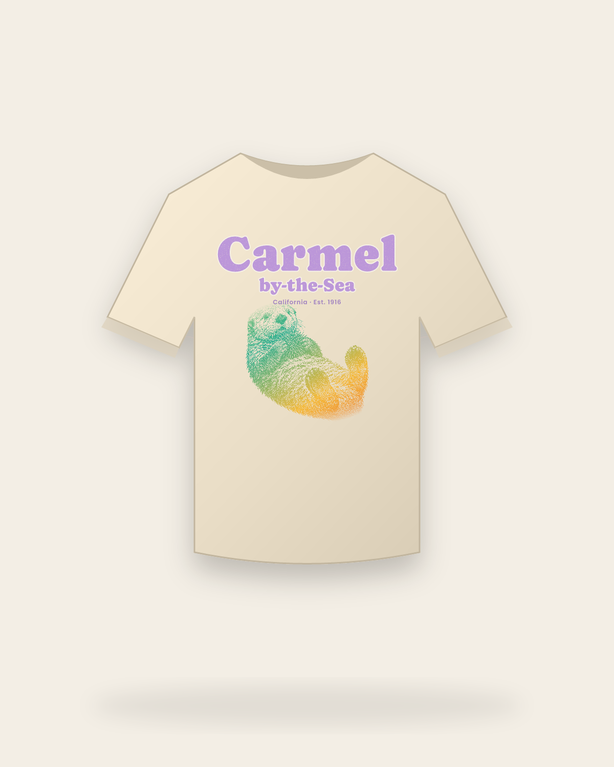 Carmel-by-the-Sea, CA Sea Otter Classic Tee in Natural