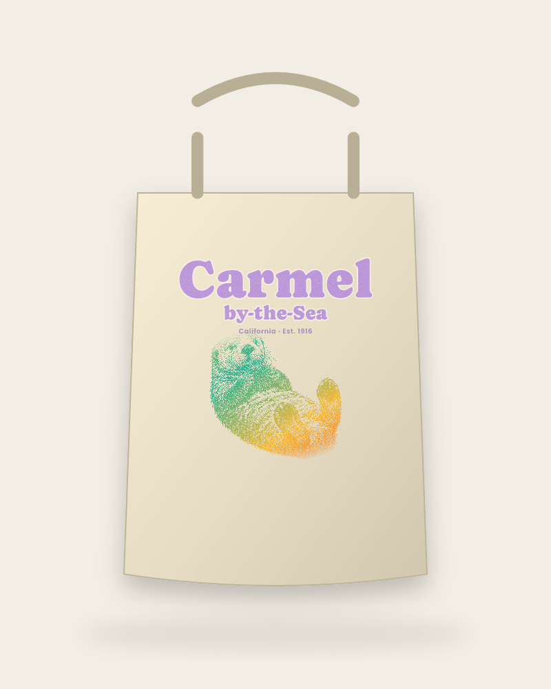Carmel-by-the-Sea Sea Otter Canvas Tote