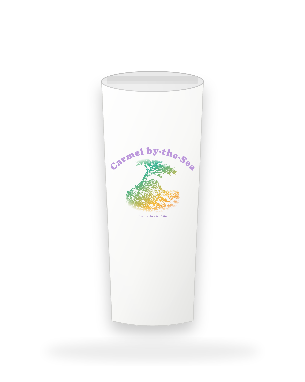 Carmel-by-the-Sea Lone Cypress Insulated Tumbler 20oz in White