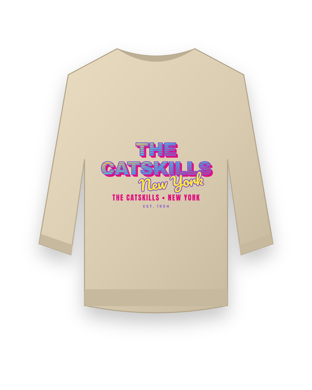 The Catskills Music TV Crewneck Sweatshirt in Sand