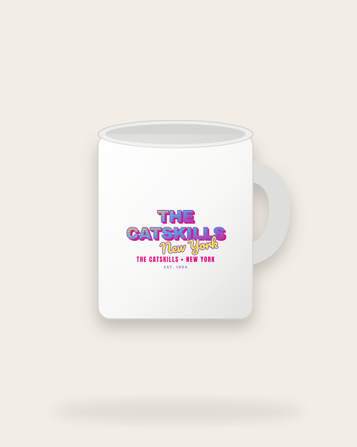 The Catskills Music TV Ceramic Mug 11oz in White