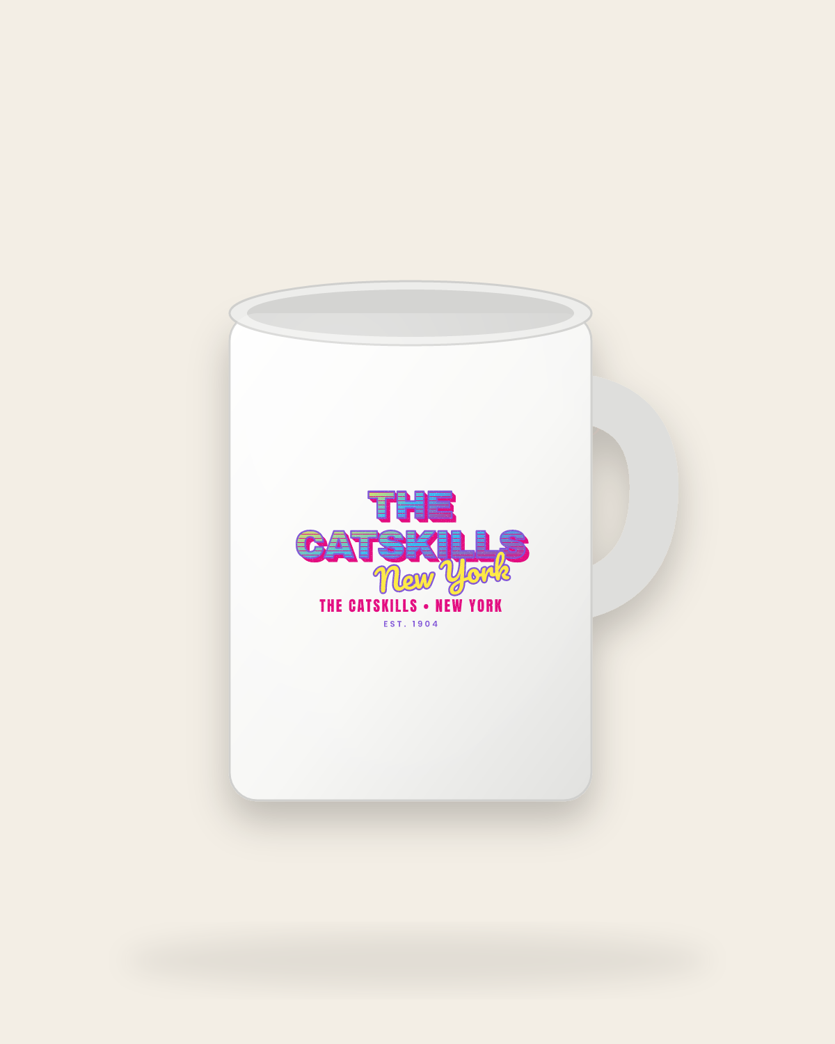 The Catskills Music TV Ceramic Mug 15oz in White