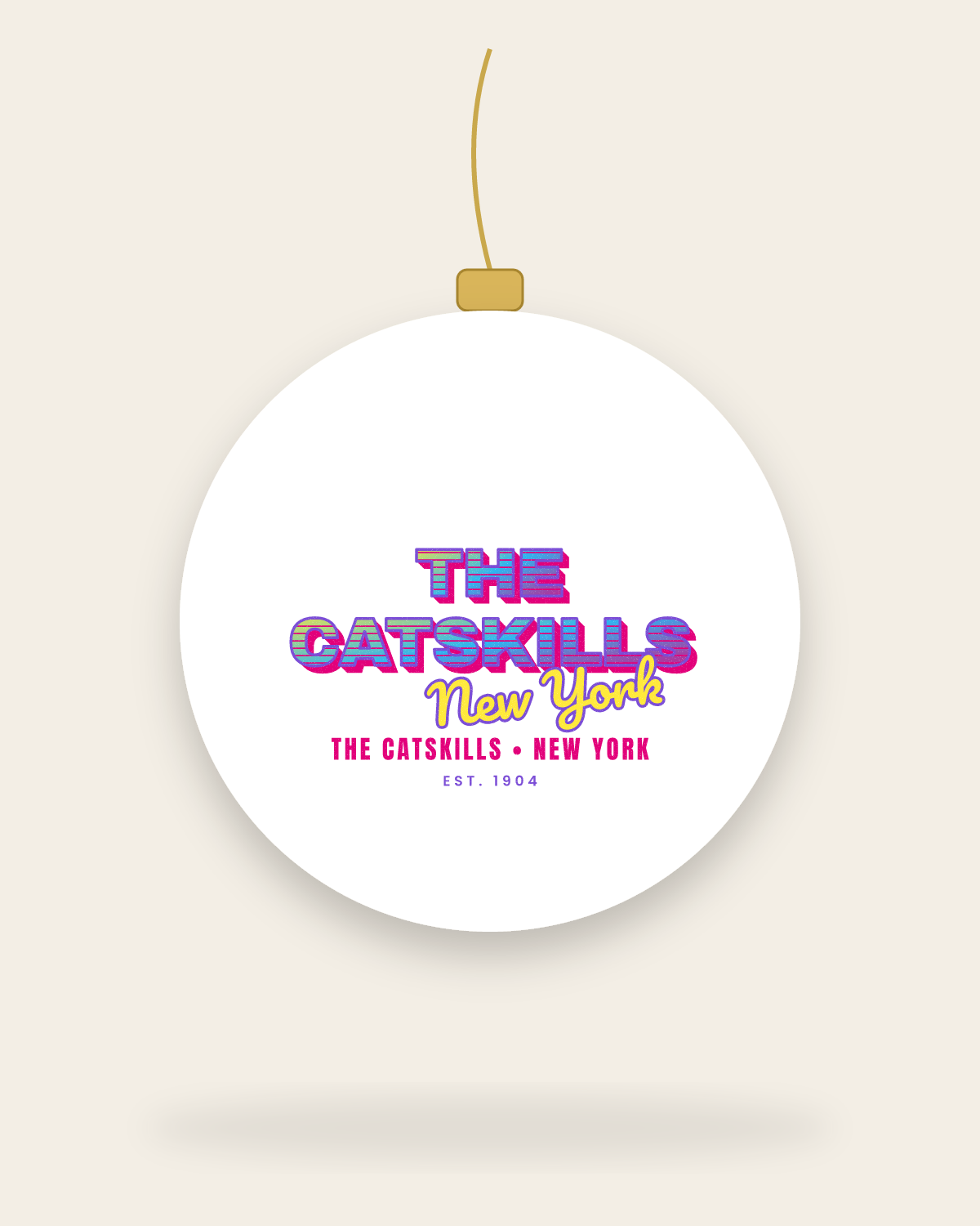 The Catskills Music TV Ceramic Ornament in White