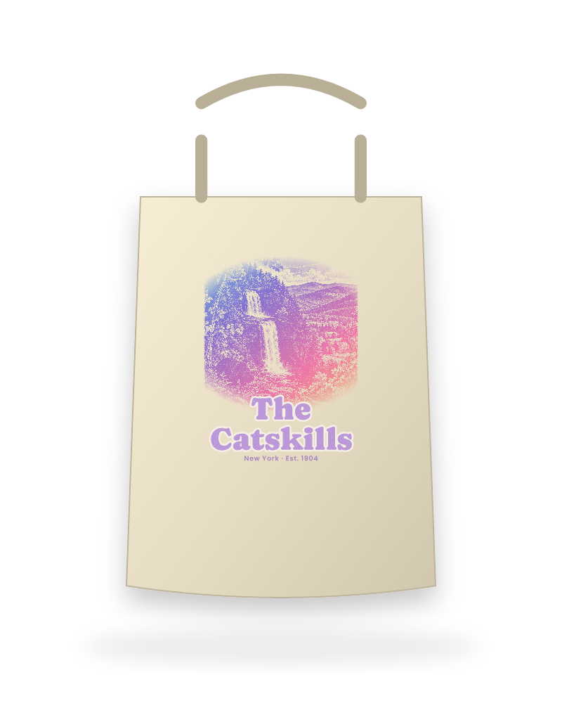 The Catskills Gorge Falls Canvas Tote