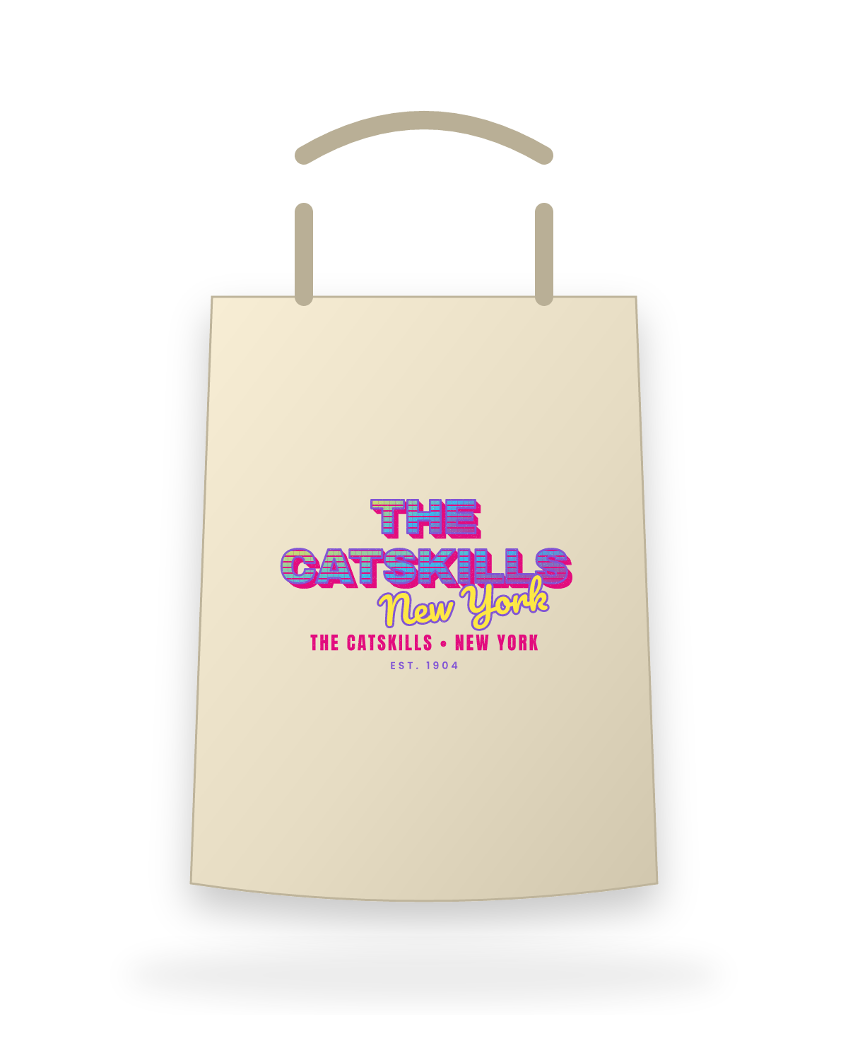The Catskills Music TV Canvas Tote in Beige