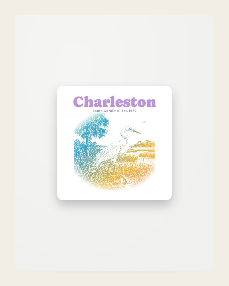 Charleston Marsh Egret Fridge Magnet