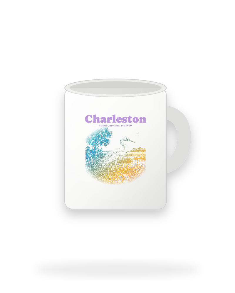 Charleston Marsh Egret Ceramic Mug 11oz