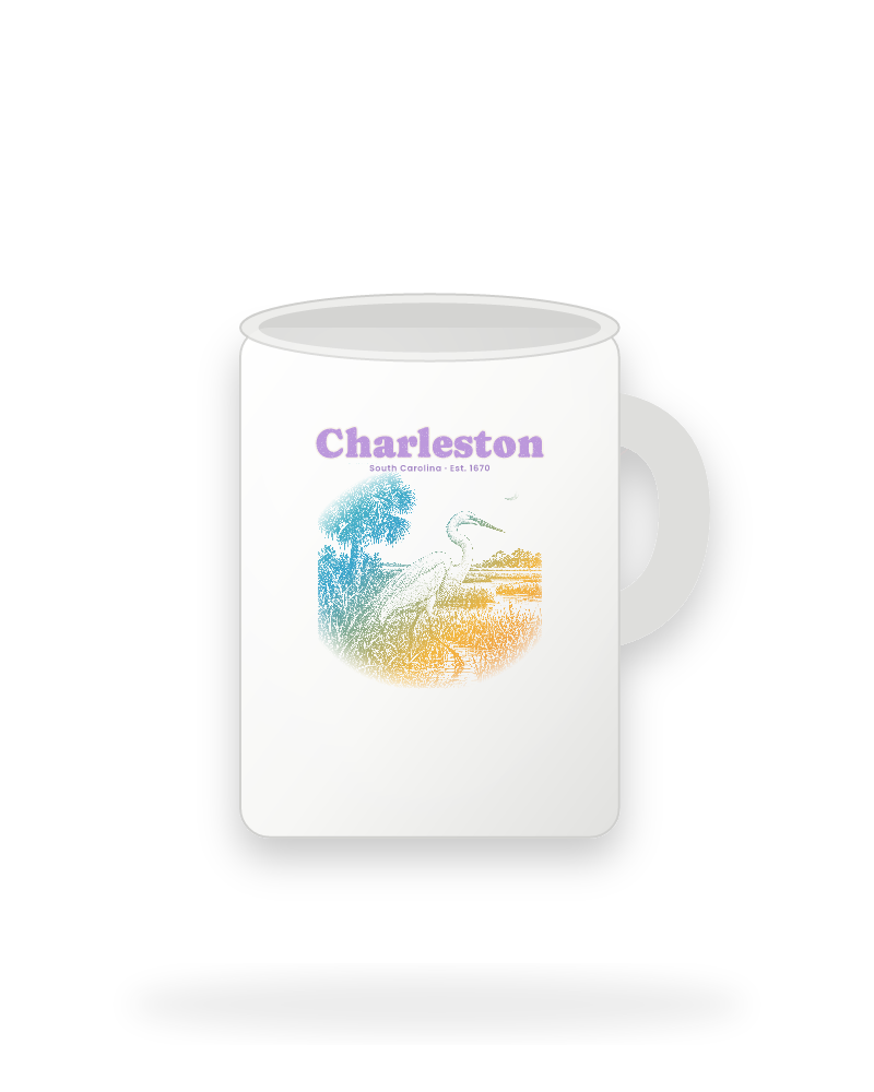 Charleston Marsh Egret Ceramic Mug 15oz
