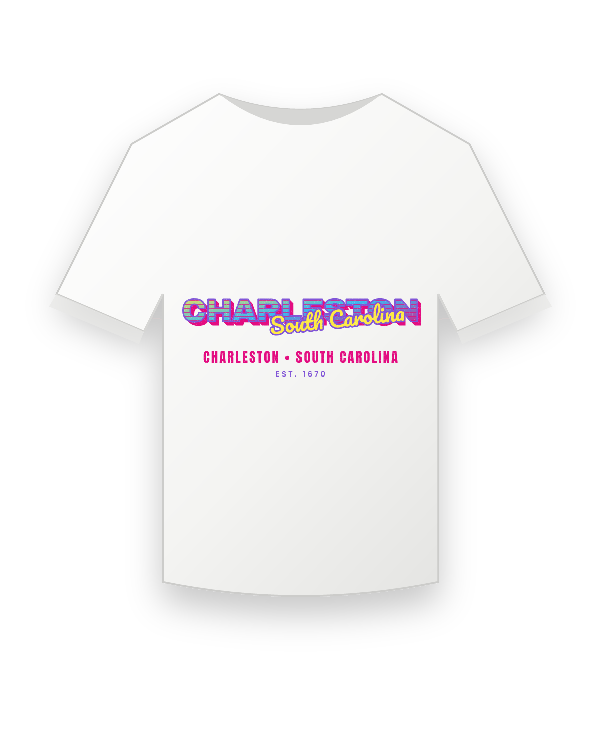 Charleston Music TV Youth Tee in White