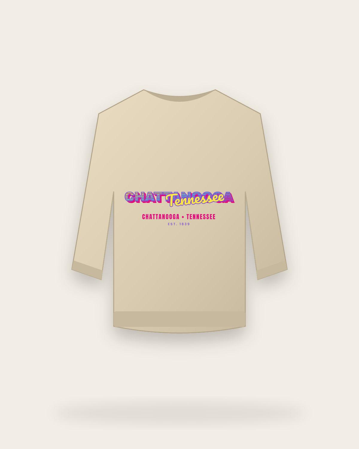Chattanooga Music TV Crewneck Sweatshirt in Sand