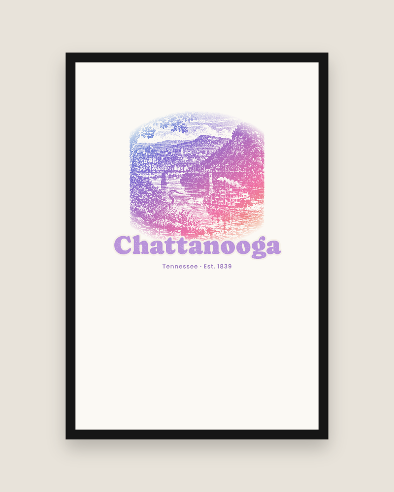 Chattanooga River Bend Matte Poster