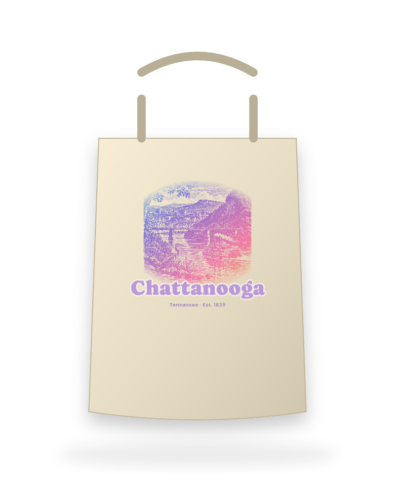 Chattanooga River Bend Canvas Tote