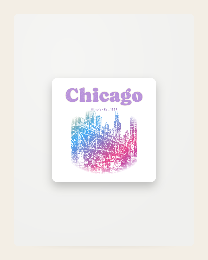 Chicago The L Train Fridge Magnet