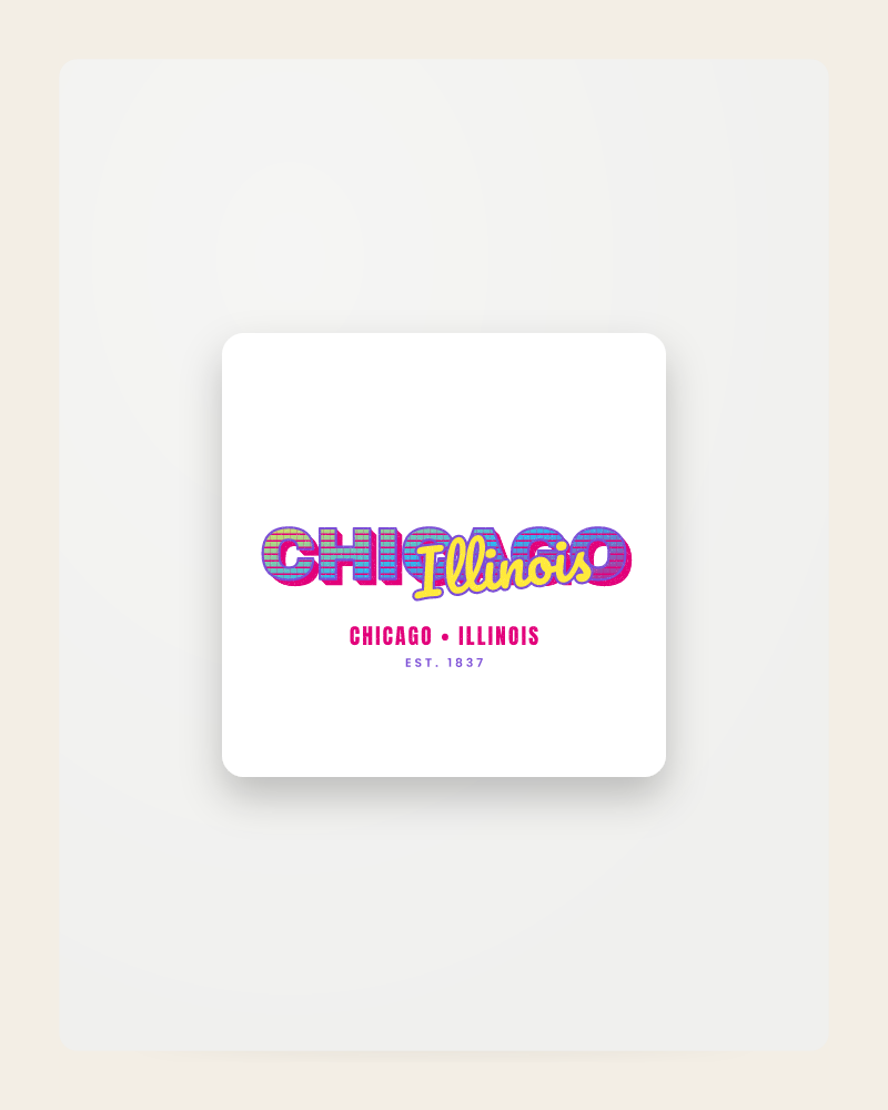 Chicago Music TV Fridge Magnet