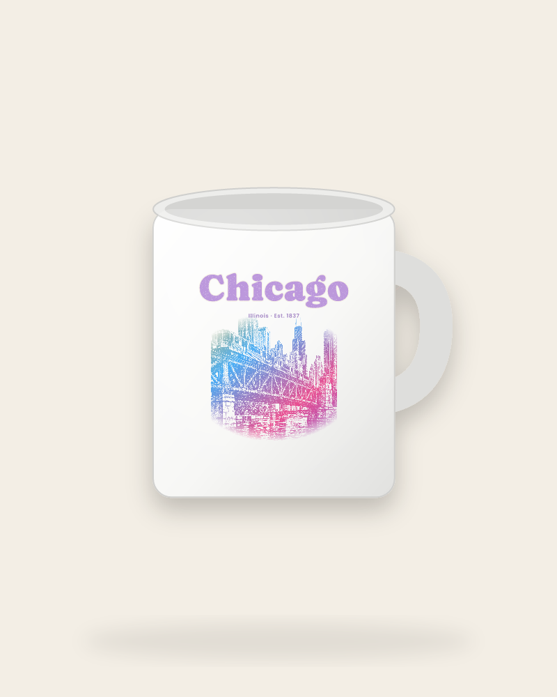 Chicago The L Train Ceramic Mug 11oz