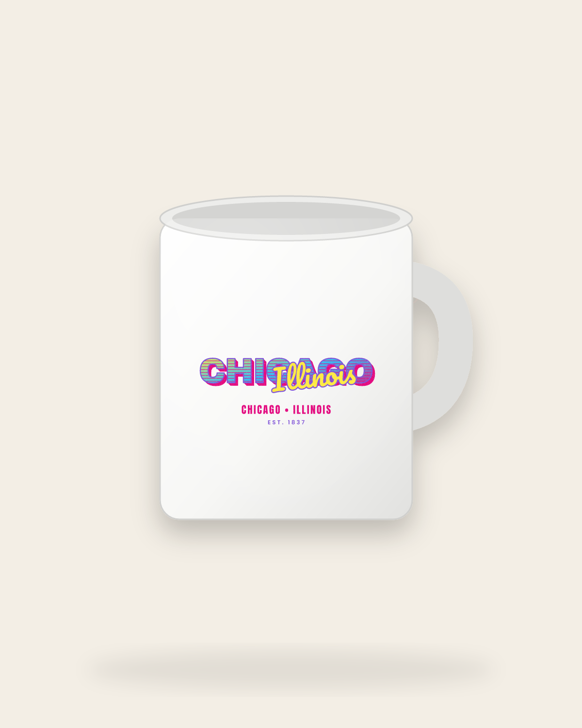 Chicago Music TV Ceramic Mug 11oz in White