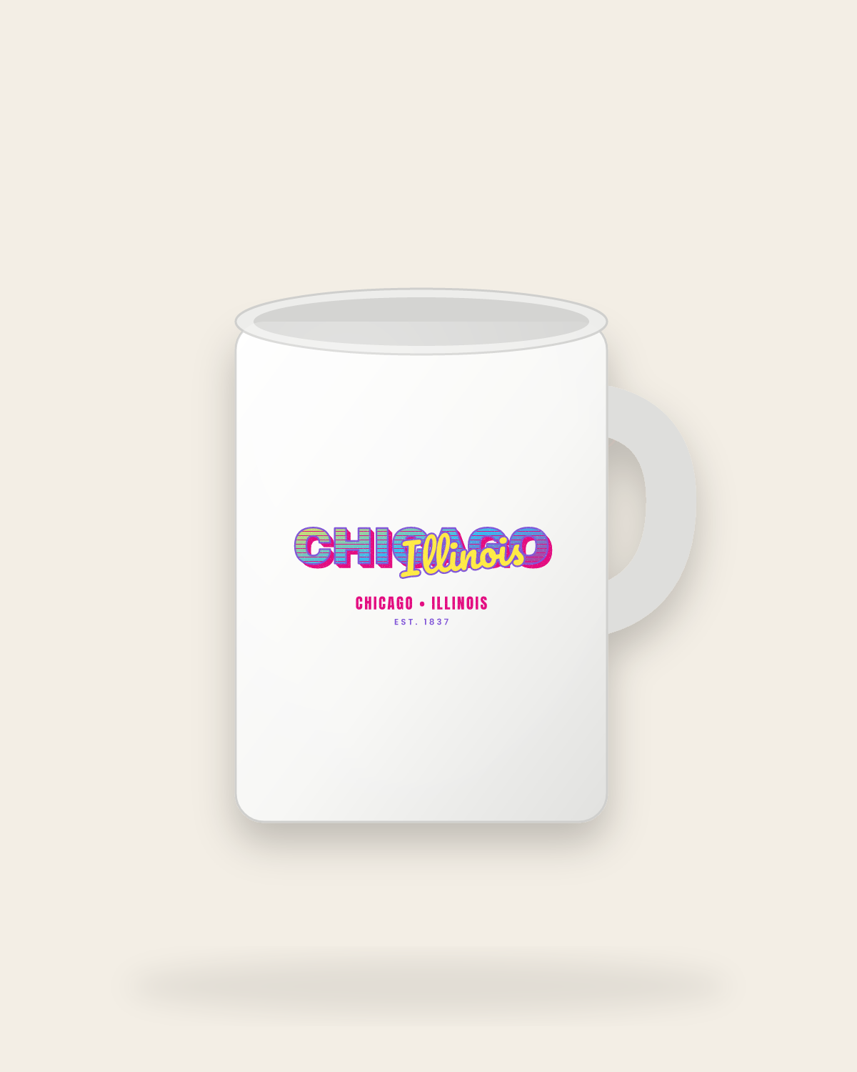 Chicago Music TV Ceramic Mug 15oz in White