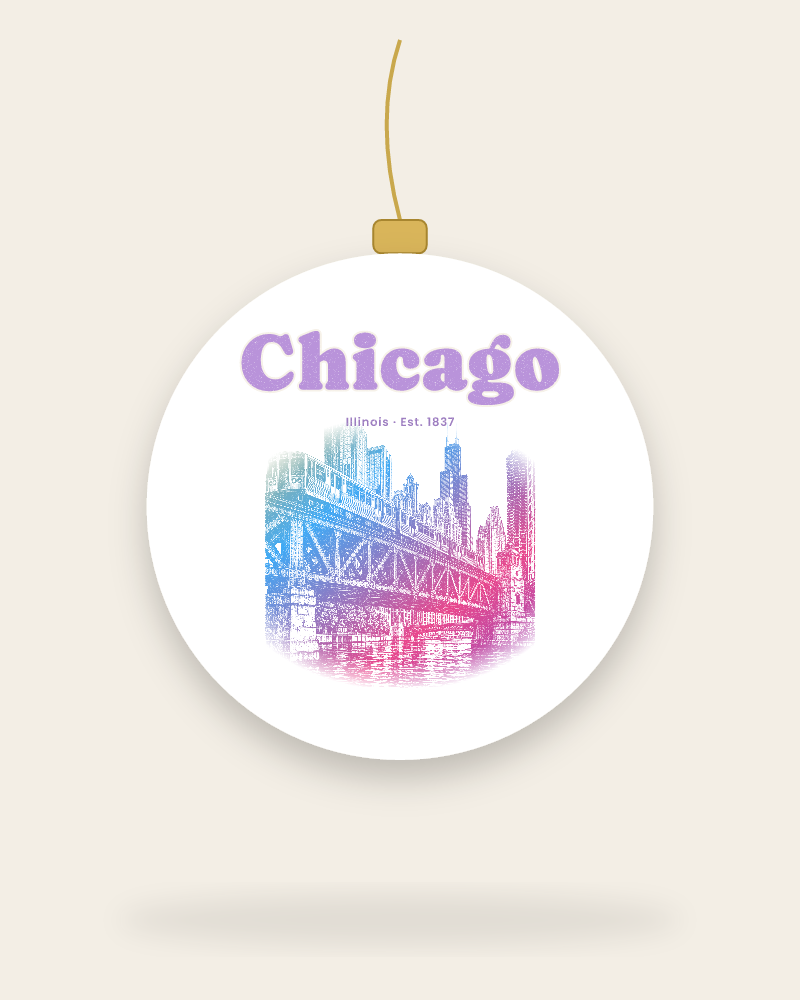 Chicago The L Train Ceramic Ornament