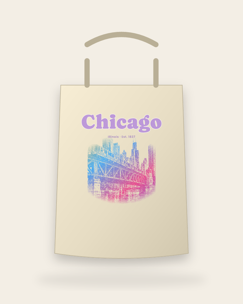 Chicago The L Train Canvas Tote