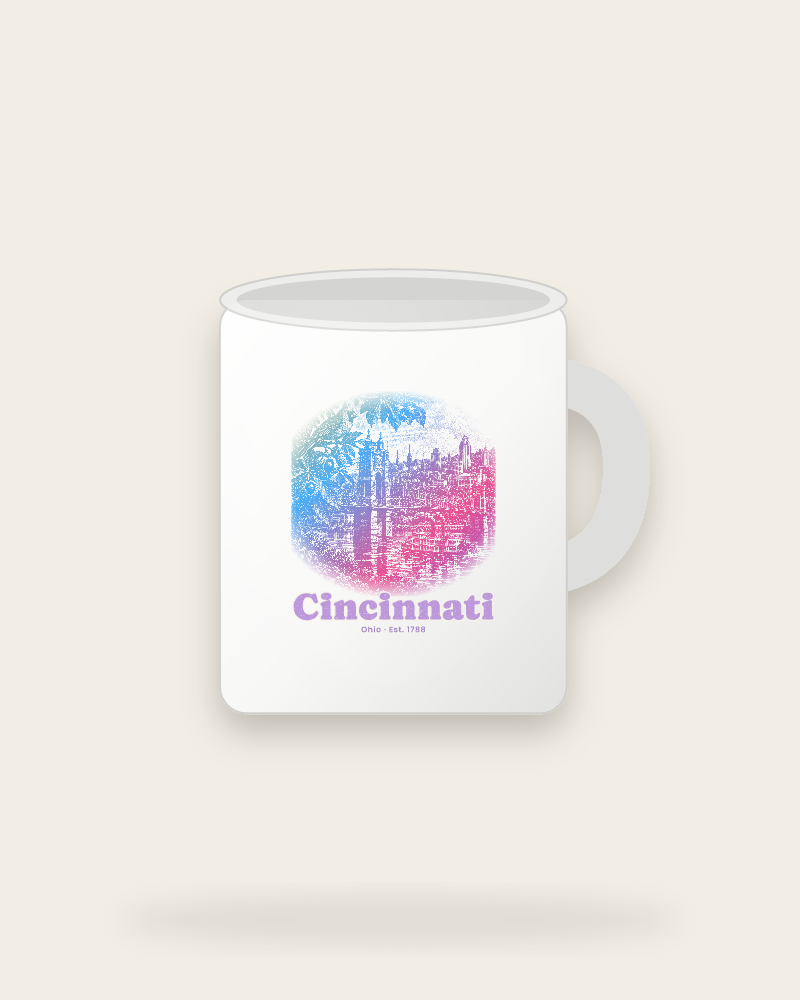 Cincinnati Suspension Bridge Ceramic Mug 11oz