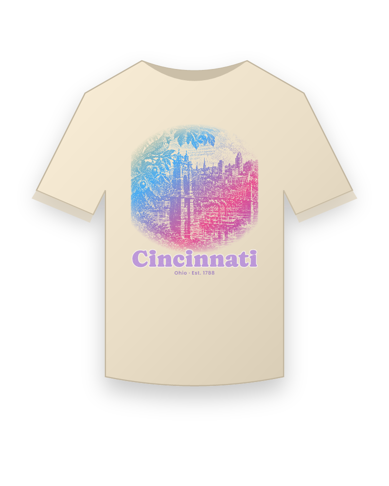 Cincinnati Suspension Bridge Organic Cotton Tee