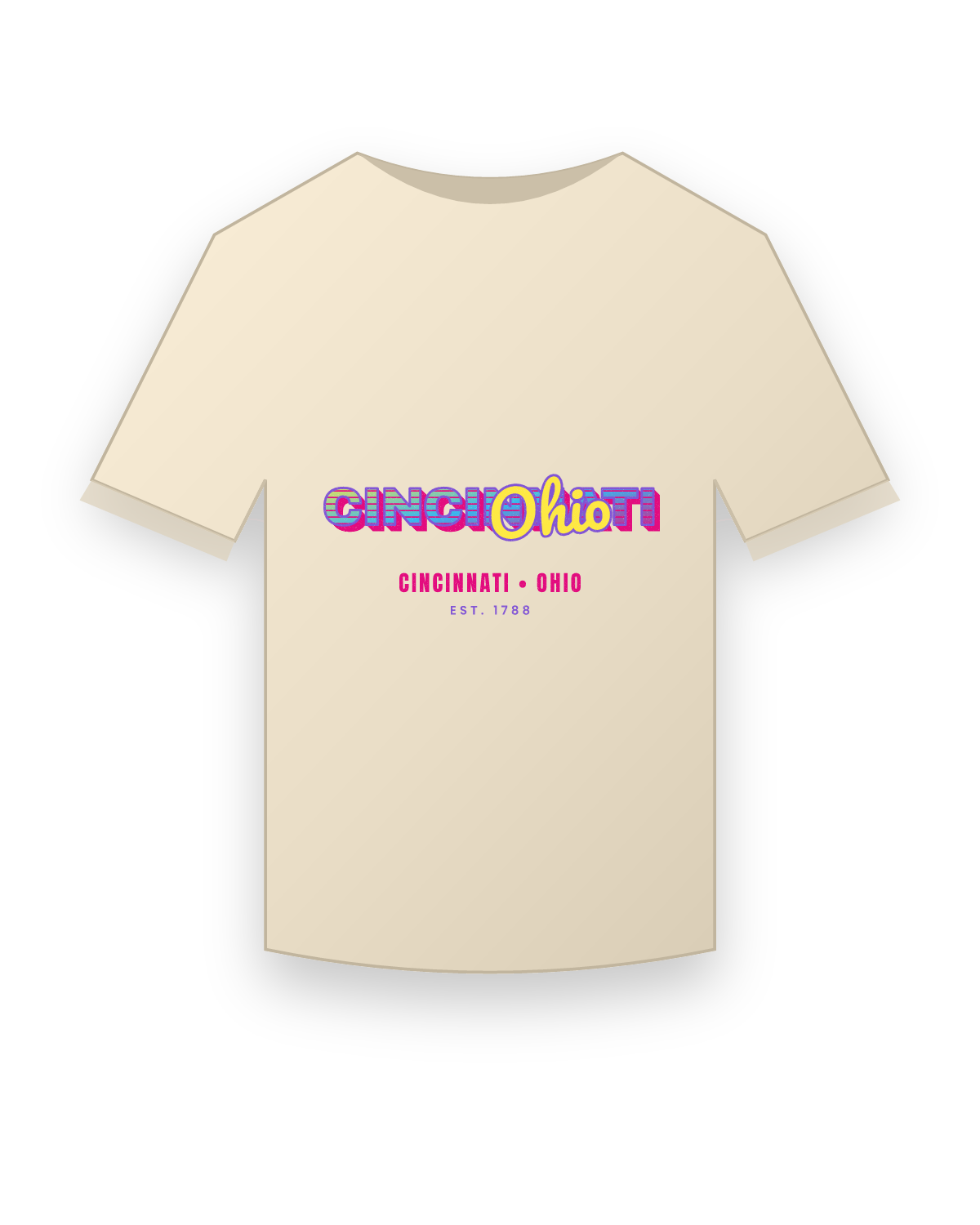 Cincinnati Music TV Organic Cotton Tee in Natural