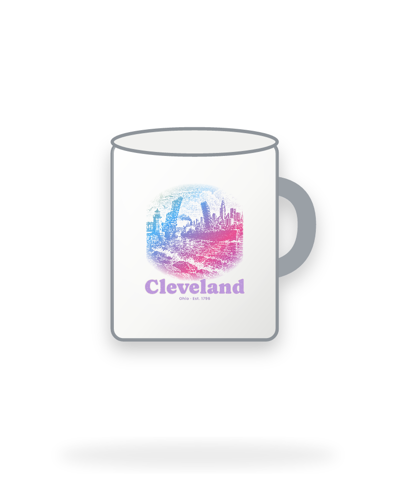 Cleveland Harbor Freighter Enamel Camp Mug