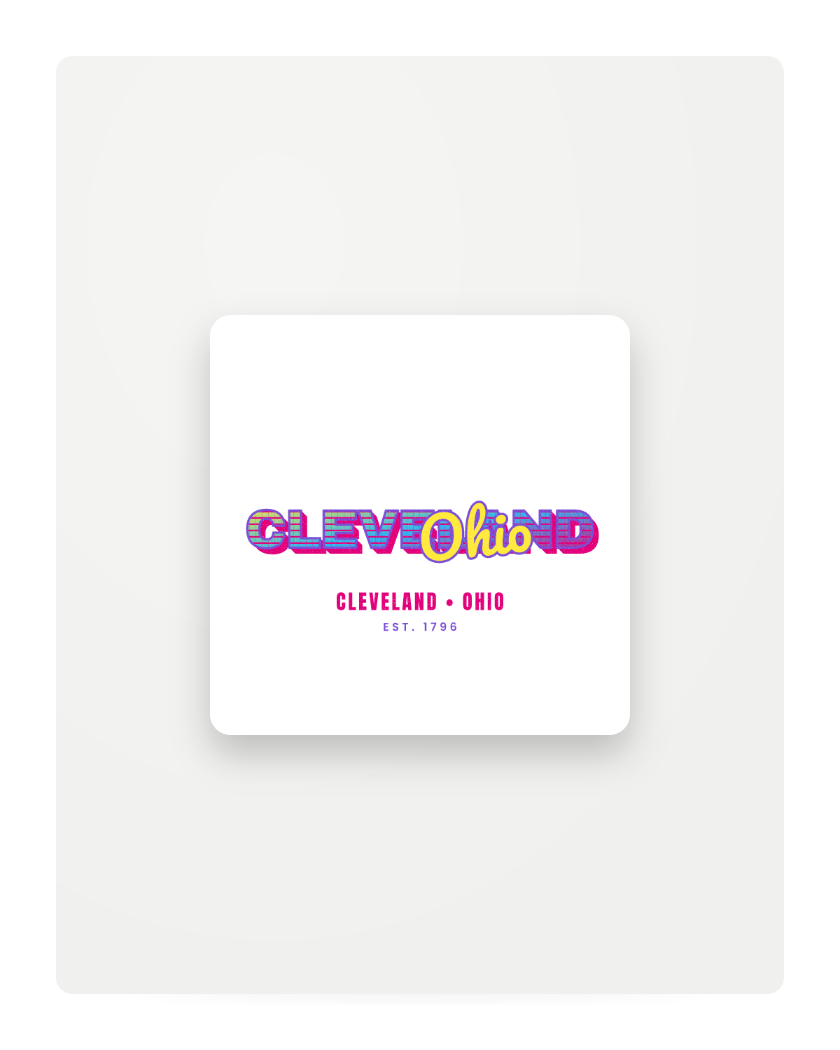 Cleveland Music TV Fridge Magnet in White