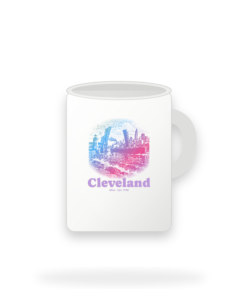 Cleveland Harbor Freighter Ceramic Mug 15oz