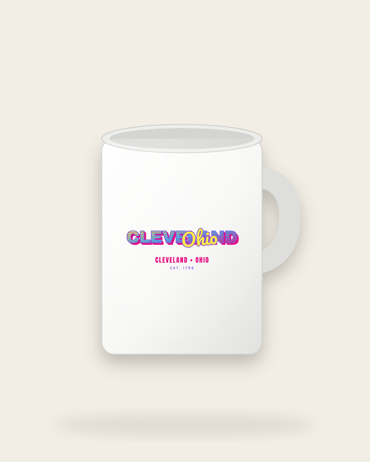 Cleveland Music TV Ceramic Mug 15oz in White
