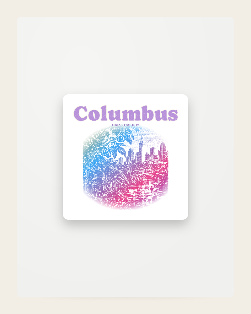 Columbus Scioto Mile Fridge Magnet