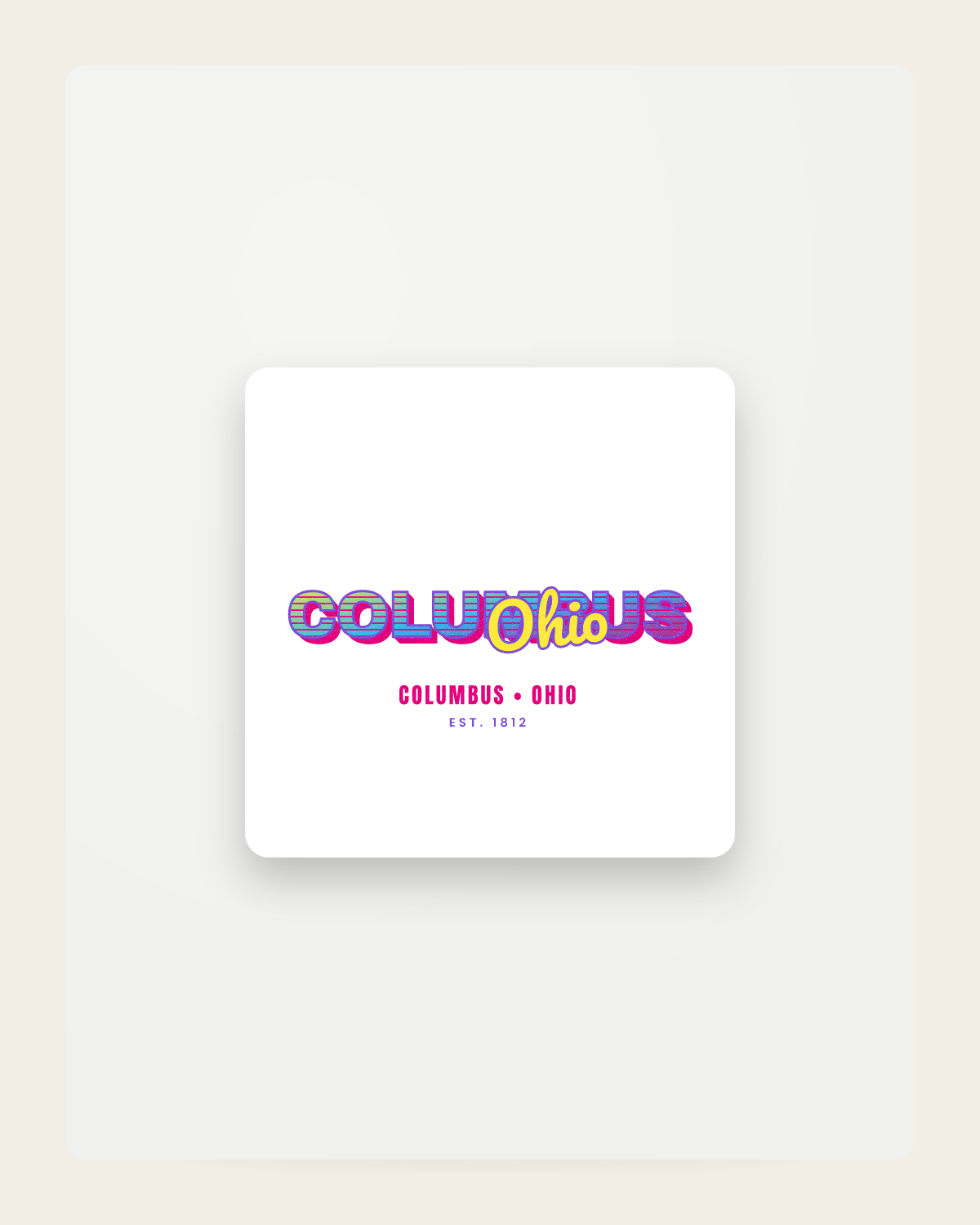 Columbus Music TV Fridge Magnet in White
