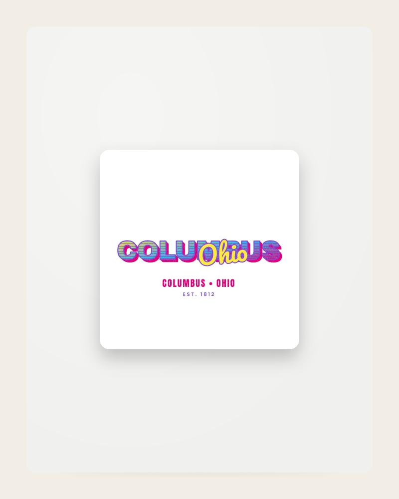 Columbus Music TV Fridge Magnet