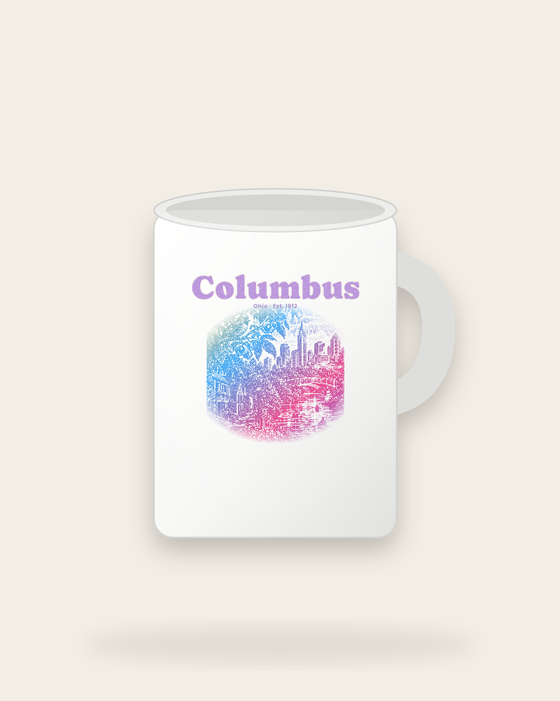 Columbus Scioto Mile Ceramic Mug 15oz