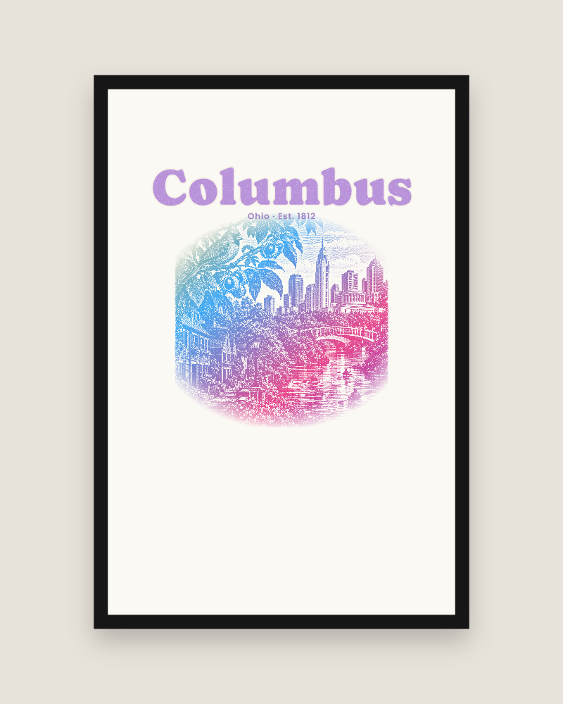 Columbus Scioto Mile Matte Poster