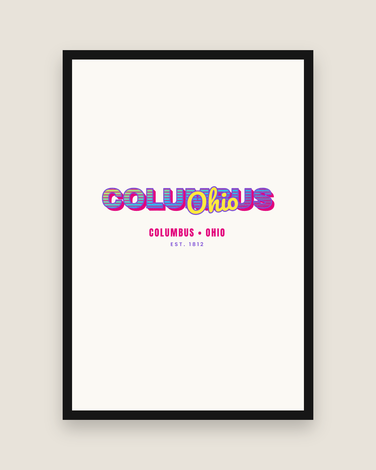 Columbus Music TV Matte Poster in White