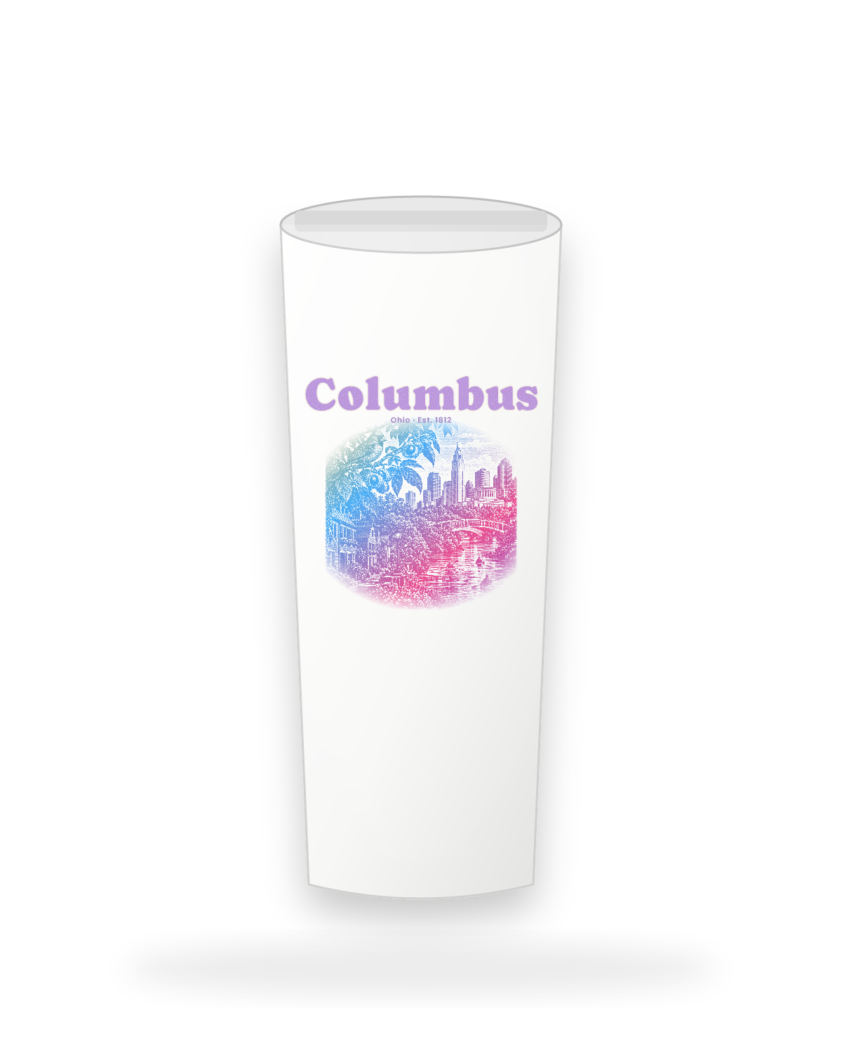 Columbus Scioto Mile Insulated Tumbler 20oz in White