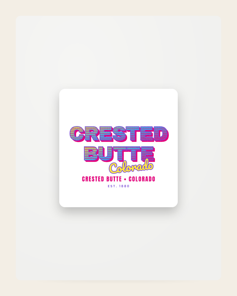 Crested Butte Music TV Fridge Magnet