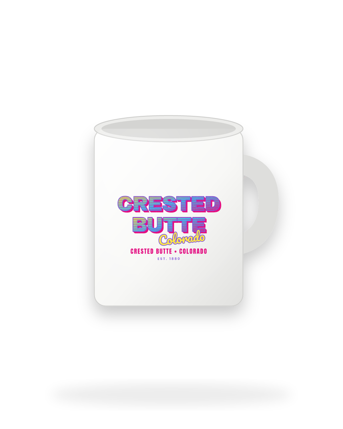 Crested Butte Music TV Ceramic Mug 11oz in White