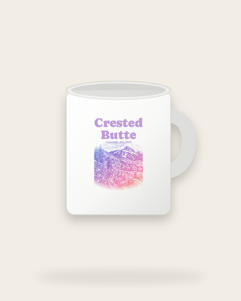 Crested Butte Wildflower Trail Ceramic Mug 11oz