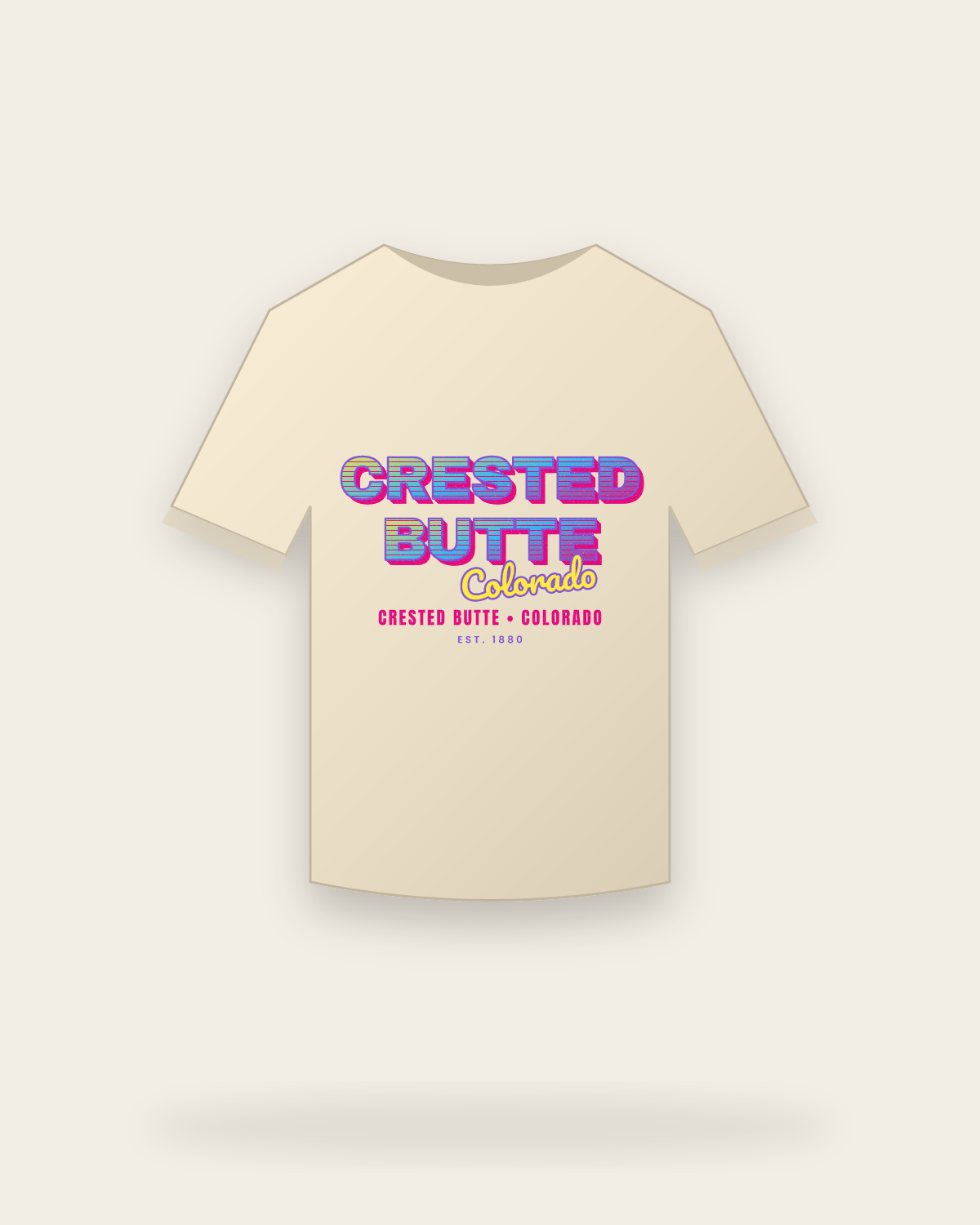 Crested Butte Music TV Classic Tee in Natural