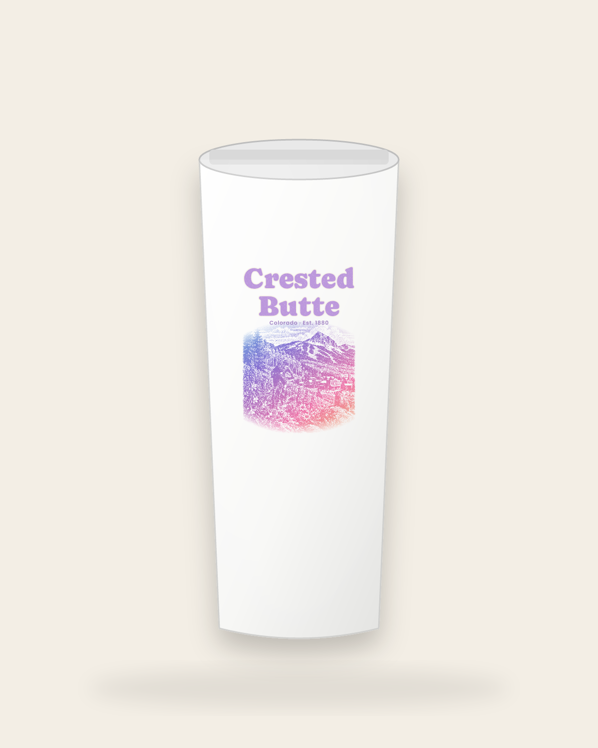 Crested Butte Wildflower Trail Insulated Tumbler 20oz in White