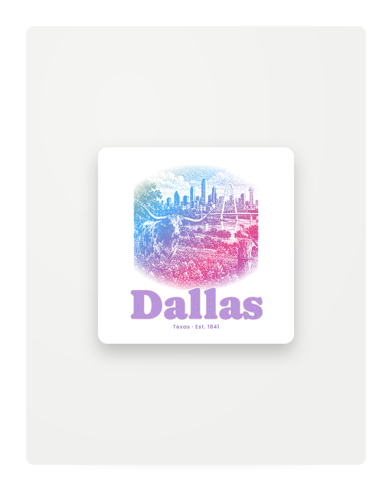 Dallas Bluebonnet Longhorn Fridge Magnet