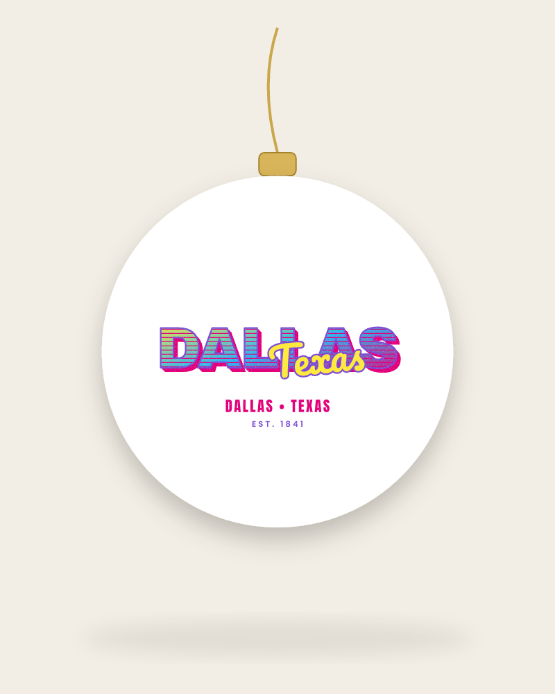 Dallas Music TV Ceramic Ornament