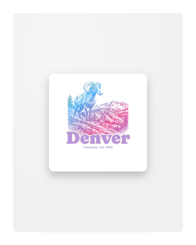 Denver Bighorn Ram Fridge Magnet