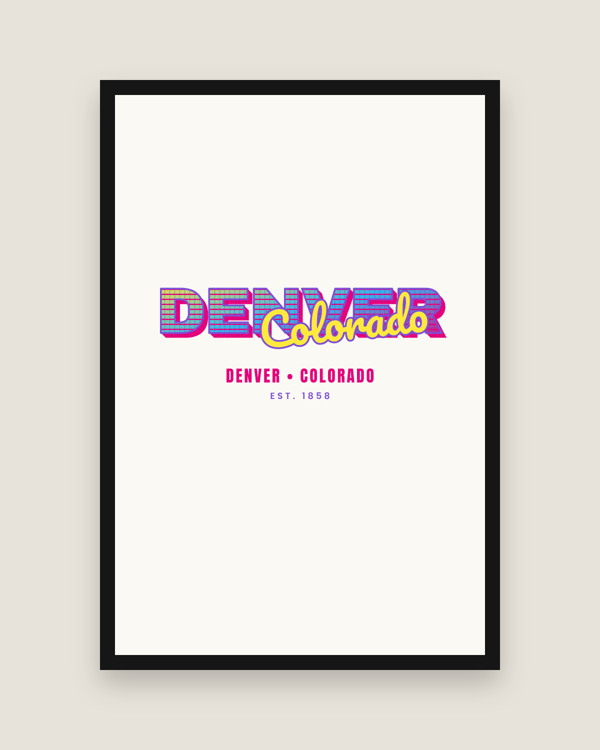 Denver Music TV Matte Poster in White